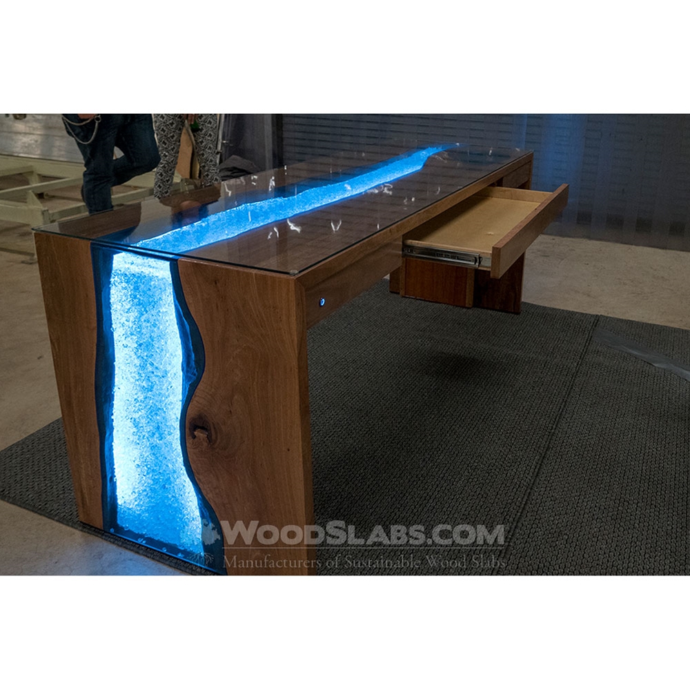 Wood discount slab desk