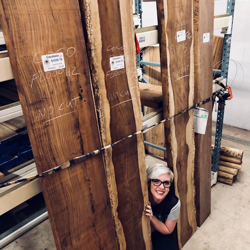 Slab and Seek hiding in the Cocobolo Slab Forest