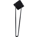 2 Pin Powder Coated Hair Pin Leg - Matte Black