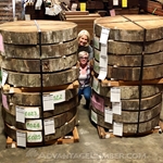 Angelim Pedra Live Edge rounds - cookie cut slabs
