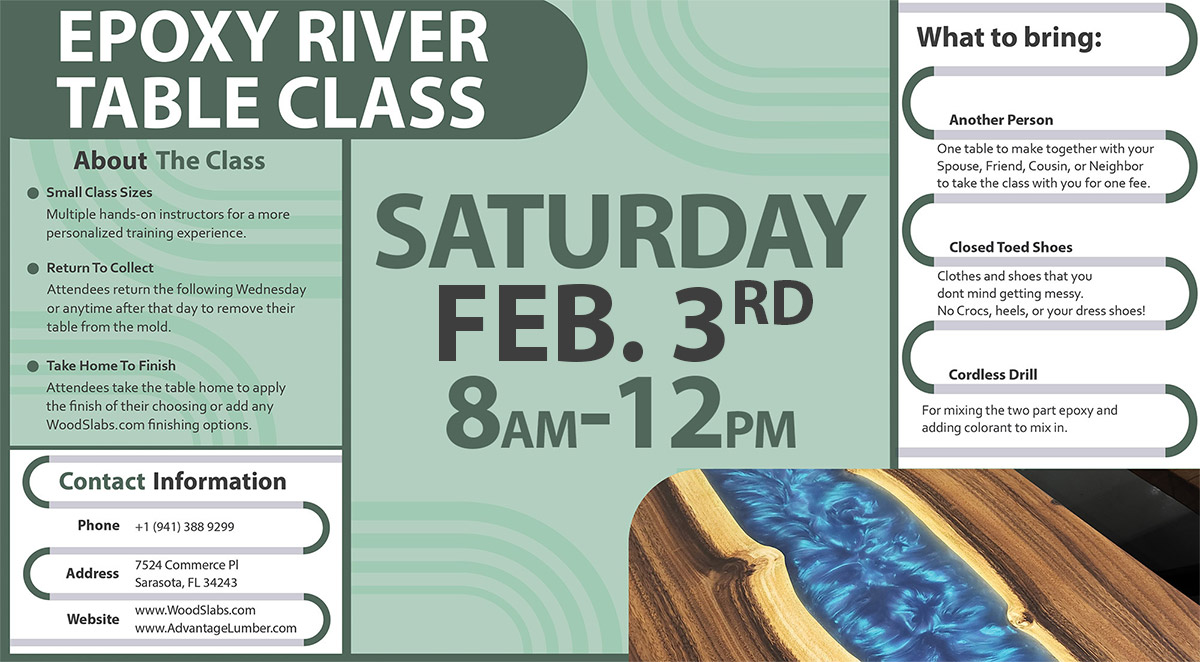 river table class details