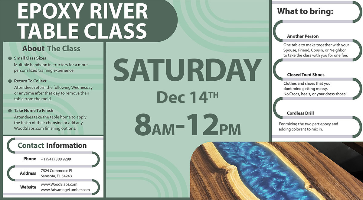 river table class details